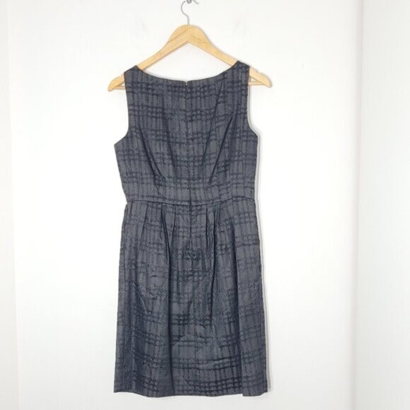 Max Cleo Women's Black Sleeveless Pleated Knee-Length Fit Flare Dress Size 8 - Picture 2 of 11